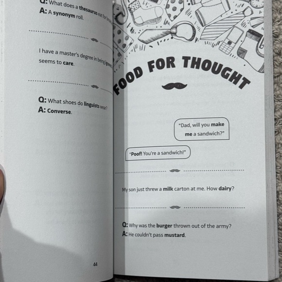 Dad Jokes Book with Mustache Mug Design - Picture 2 of 2